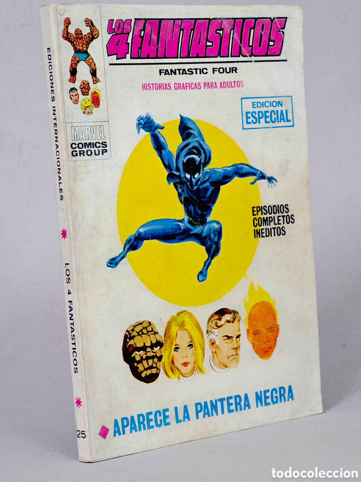 CÓMIC LOS 4 FANTASTICOS 25 APARECE LA PANTERA NEGRA VOL.1 VERTICE MARVEL VOLUMEN TACO BUEN ESTADO