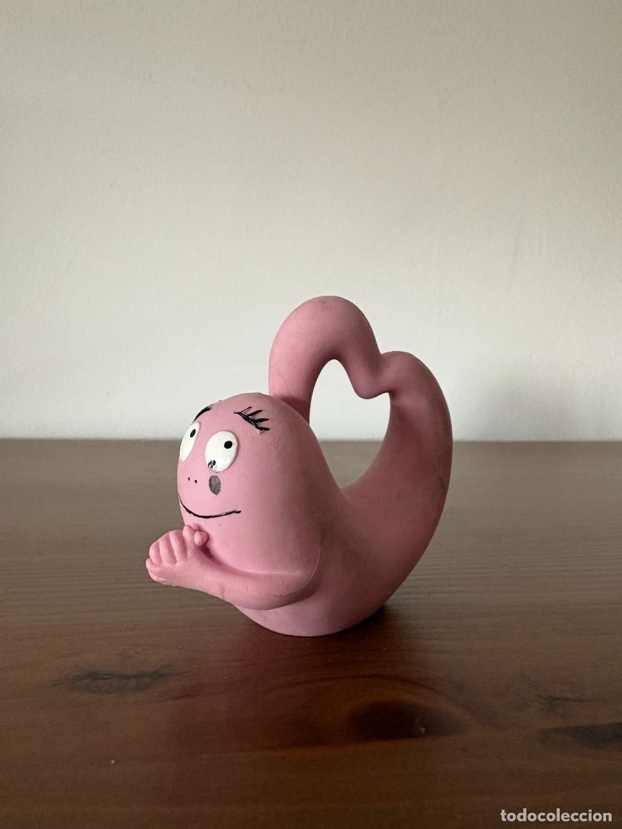 FIGURA PVC CON SEÑALES DE HABER ESTADO EXPUESTA ,SUCIA, BARBAPAPA 2005 PLASTOY MANCHA EN OJO