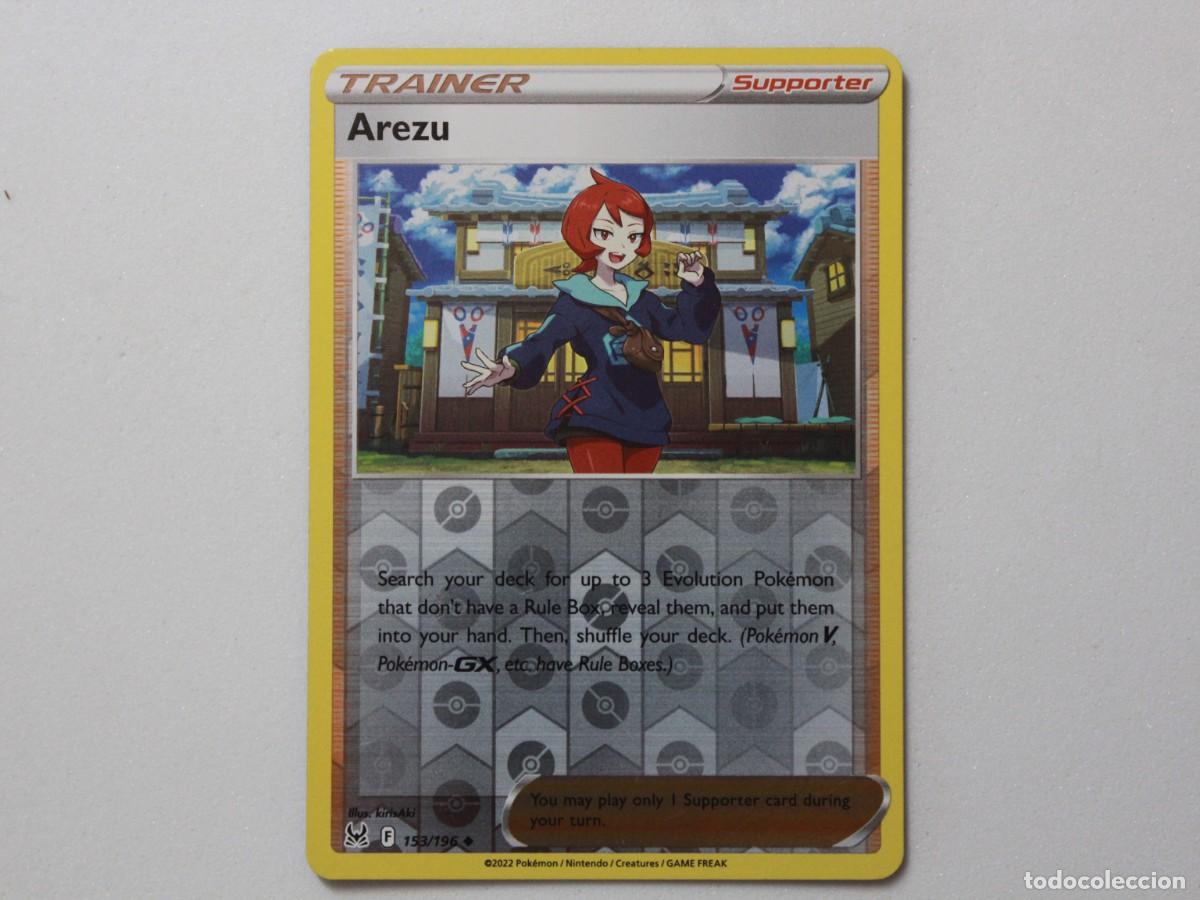 Carta Pokémon Arezu Reverse Holo 153/196 Lost Origin Trainer Supporter