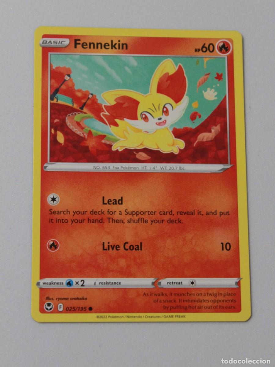 Pokémon TCG Fennekin 025/195 Silver Tempest EN