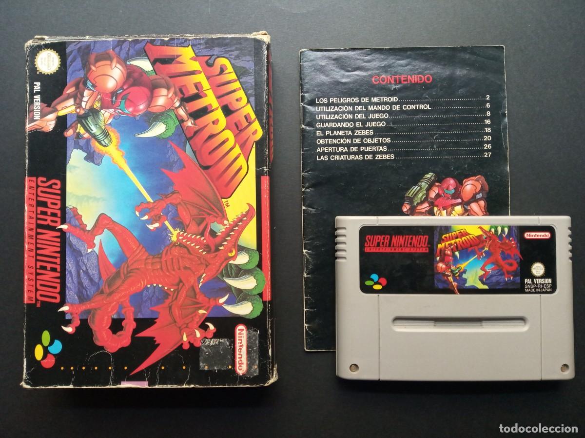 Video Juego COMPLETO SUPER METROID SUPER NINTENDO NES ENTERTAINMENT SYSTEM ® Version Española PAL