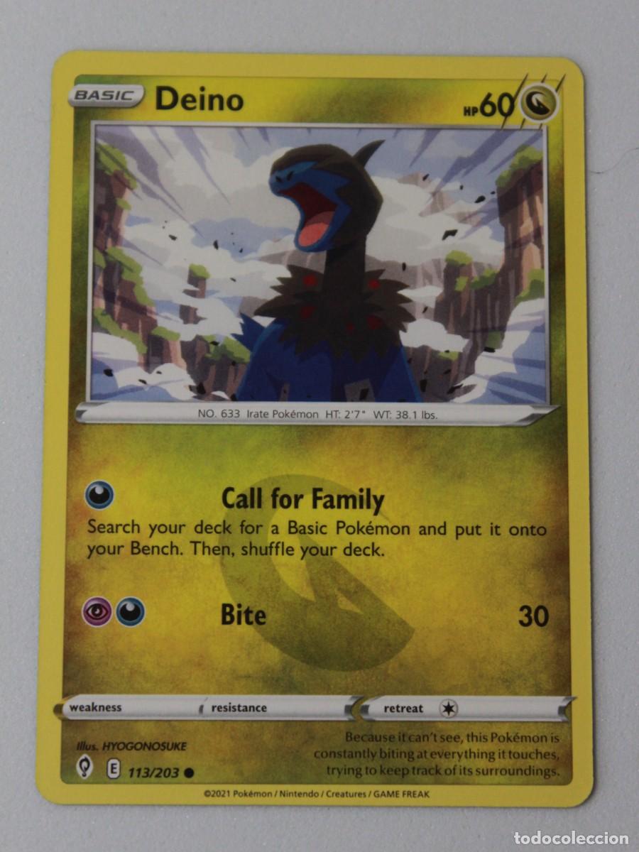 Carta Pokémon Deino Reverse Holo 113/203 Evolving Skies año
