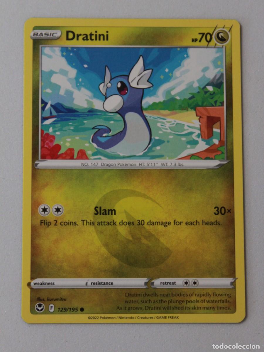 Carta Pokémon Dratini Reverse Holo 129/195 Silver Tempest año