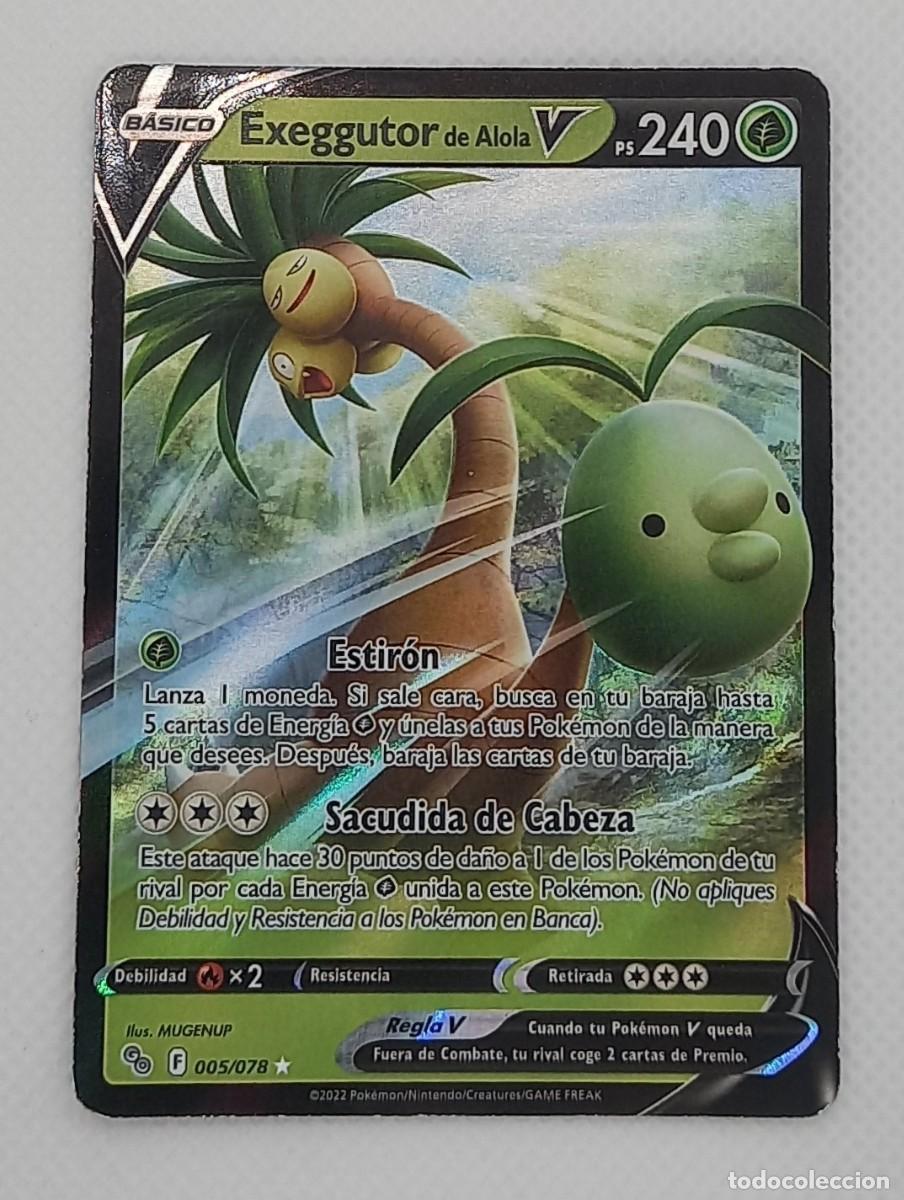 Carta Pokémon - Exeggutor de Aloa V 005/078 Ultra Rare - Pokémon Go - 2022