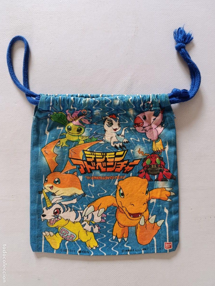 BOLSA DE TELA DIGIMON ADVENTURE - POUCH - BANDAI - JAPON - VINTAGE (342)