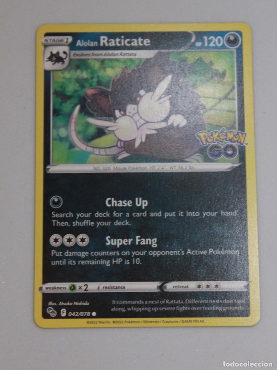 Alolan Raticate carta Pokémon GO Pokémon TCG 042/078