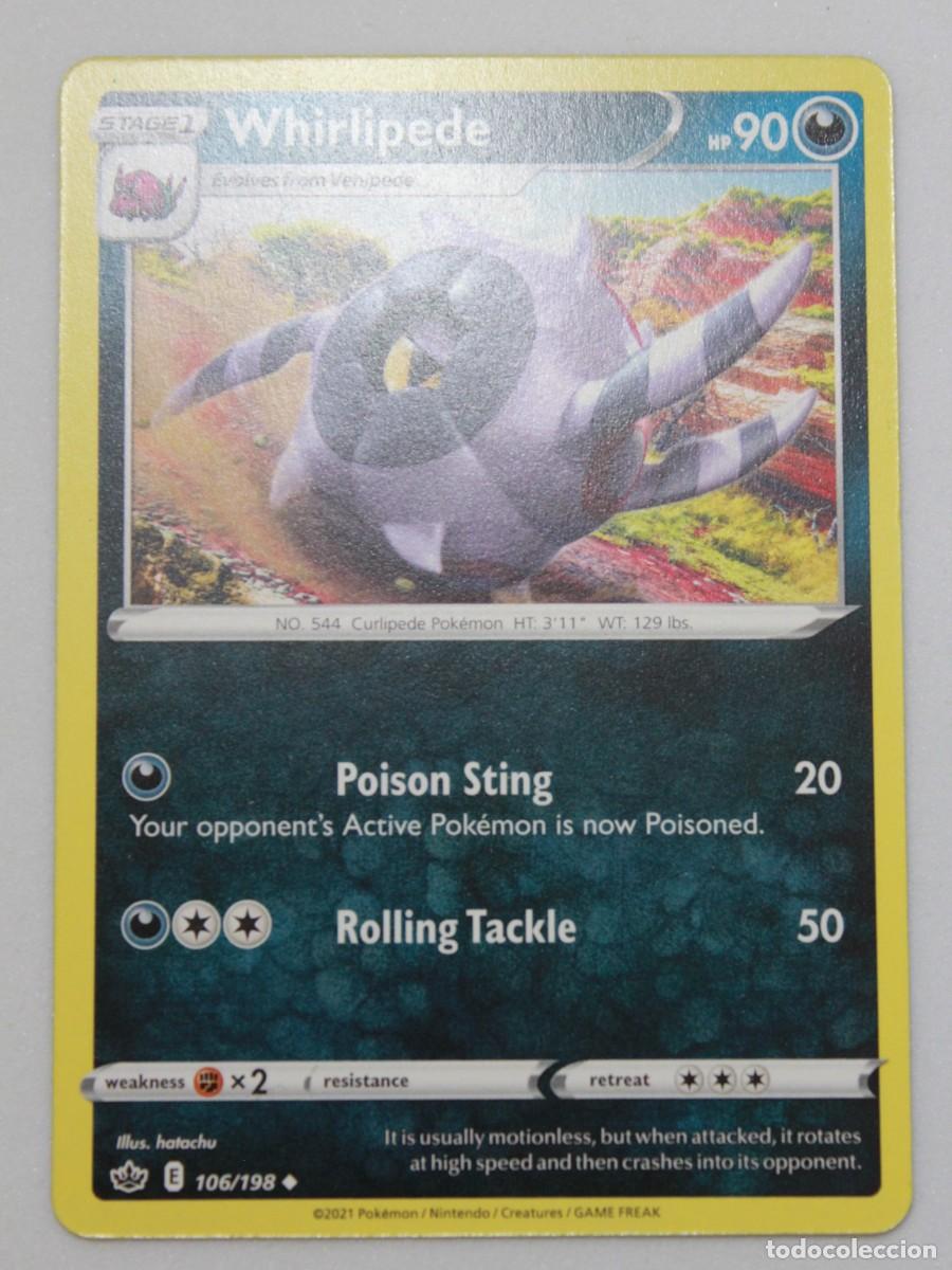 Whirlipede carta Pokémon TCG tipo oscuro 106/198