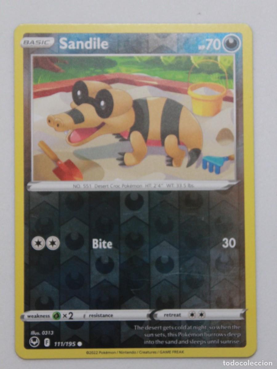 Sandile carta Pokémon TCG reverse holo 111/195