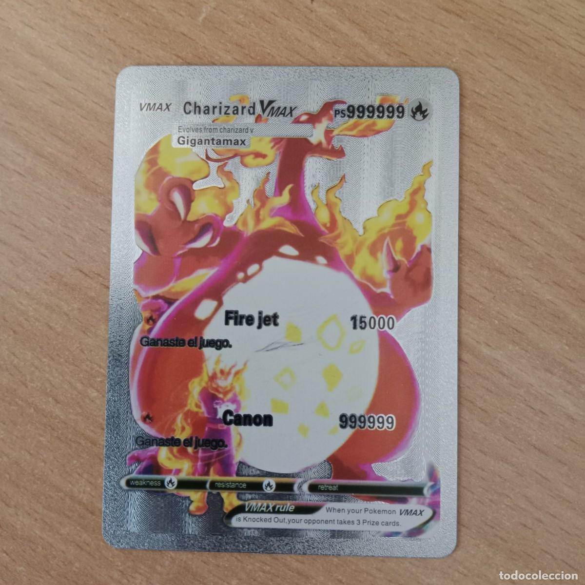 CHARIZARD VMAX - CARTA POKÉMON PLATA - AÑO 2020.