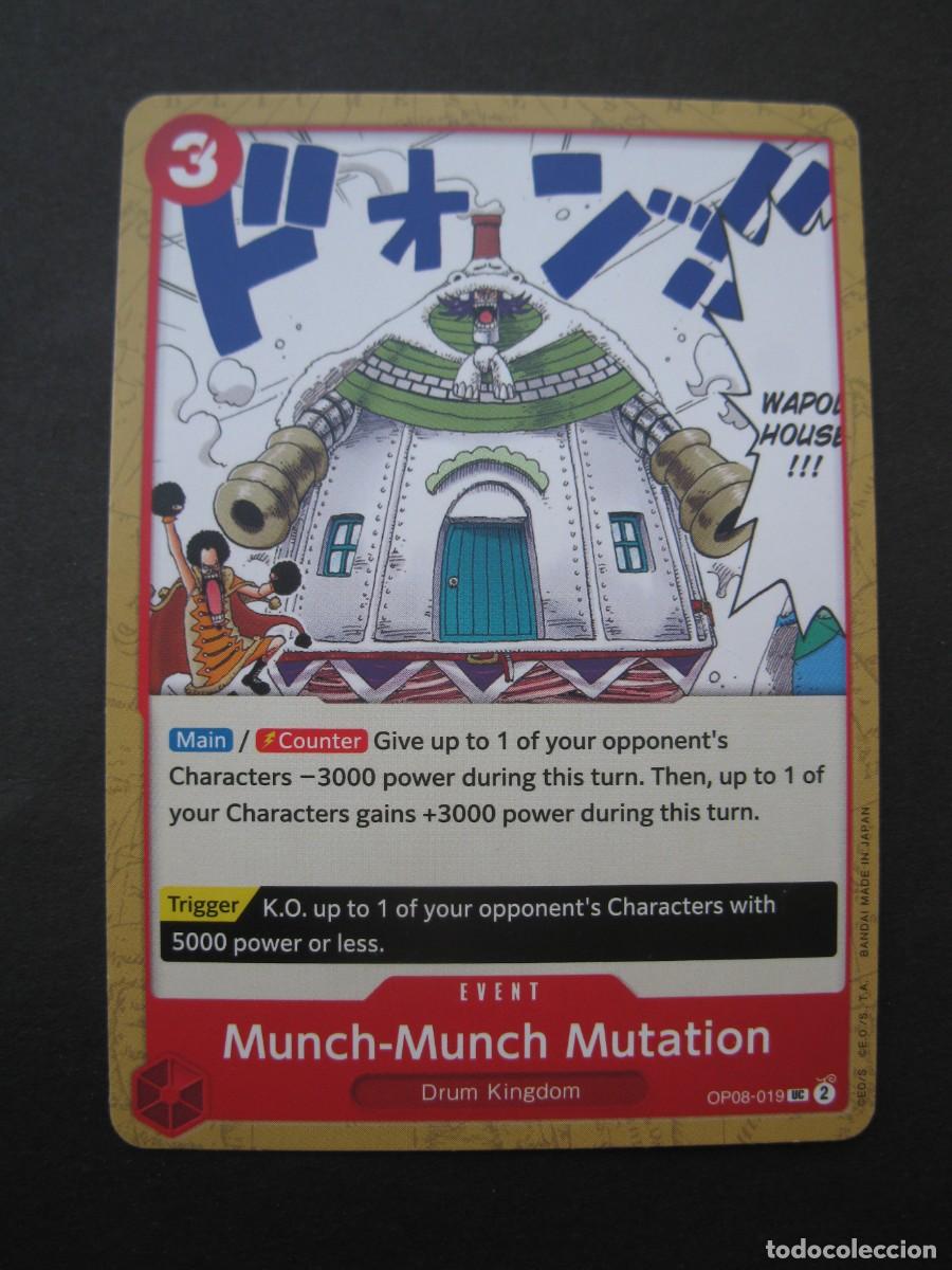 CARTA - ONE PIECE - TRADING CARD - MUNCH-MUNCH MUTATION - EN INGLÉS - BANDAI.