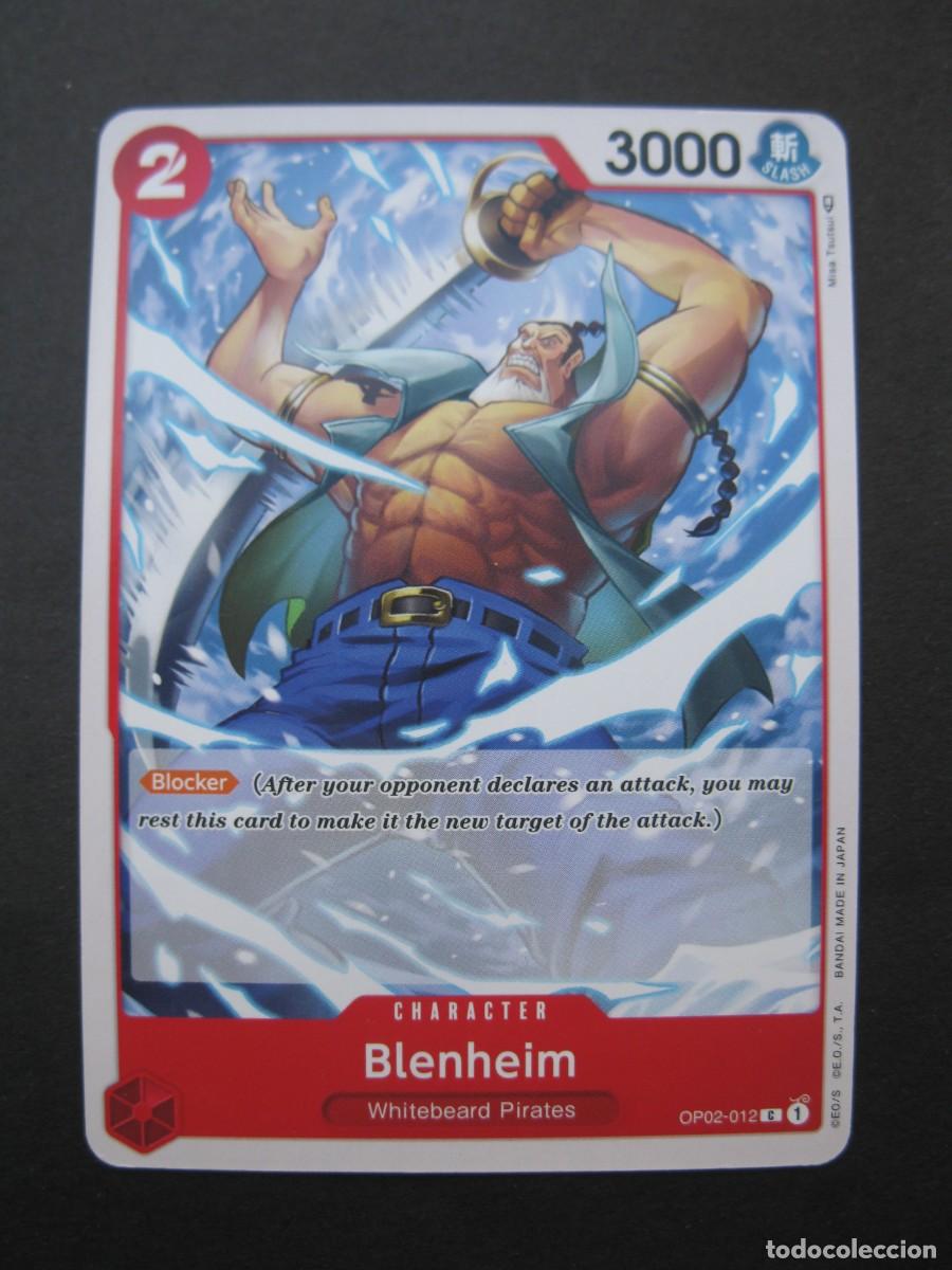 CARTA - ONE PIECE - TRADING CARD - BLENHEIM - EN INGLÉS - BANDAI.