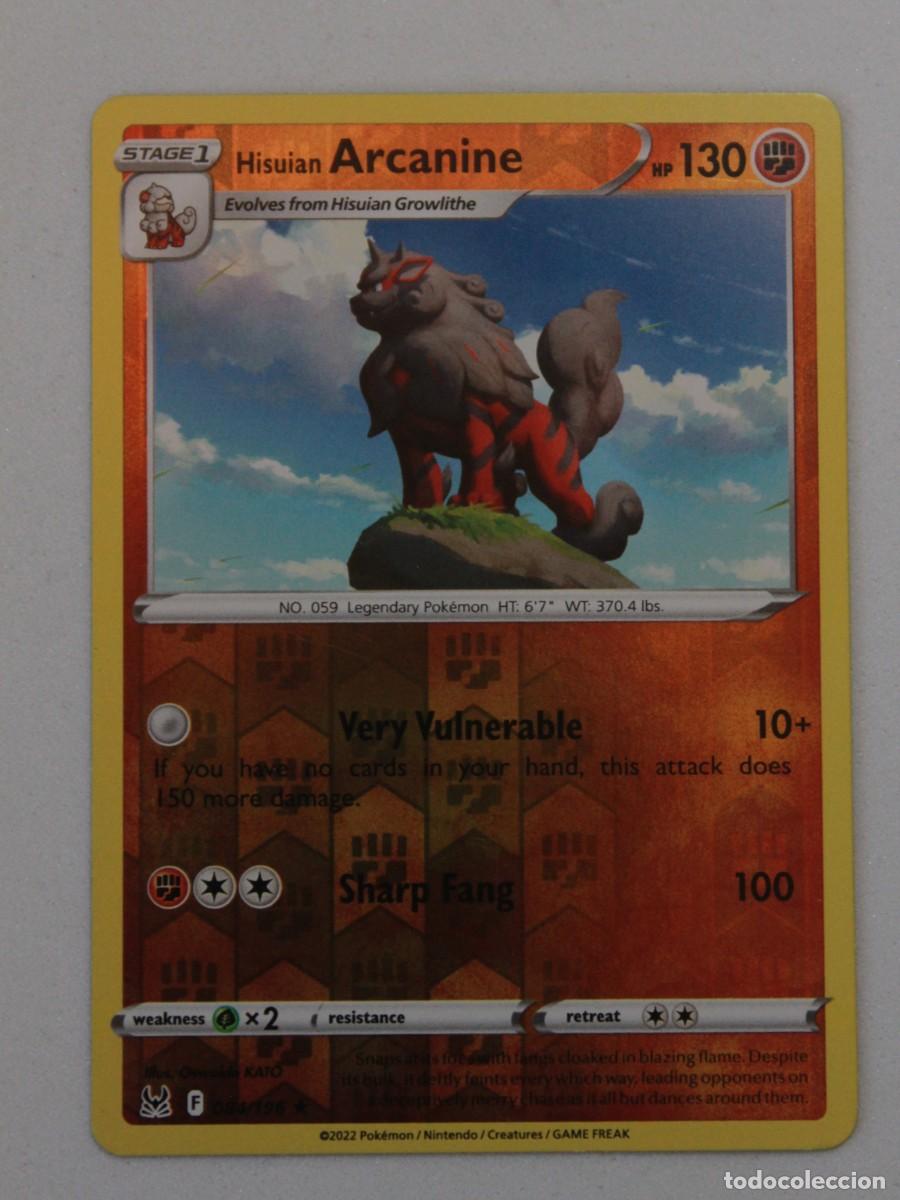 Hisuian Arcanine 084/196 Reverse Holo Pokémon TCG Lost Origin