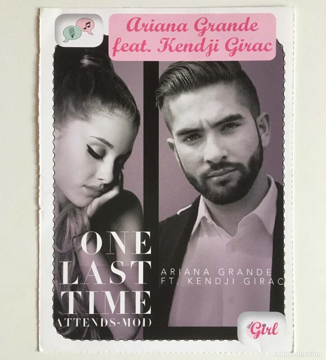 Ariana Grande Kendji Girac One Last Time Collectible Card Disney Girl Magazine France 2015 Music