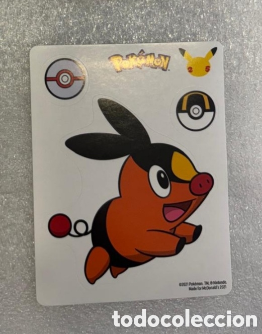 TEPIG Lamina pegatina MCDONALDS año 2021 colección pokemon