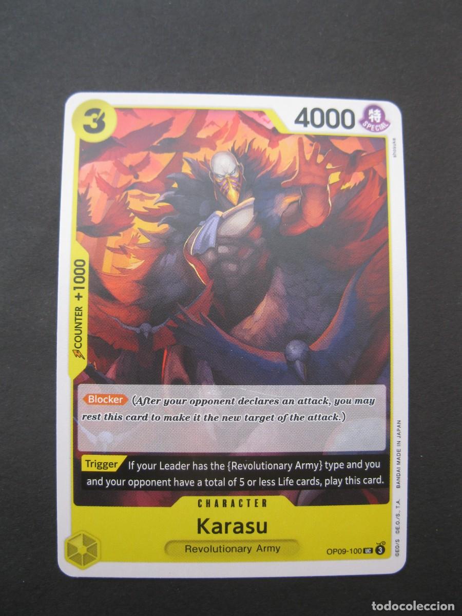 CARTA - ONE PIECE - TRADING CARD - KARASU - EN INGLÉS - BANDAI.