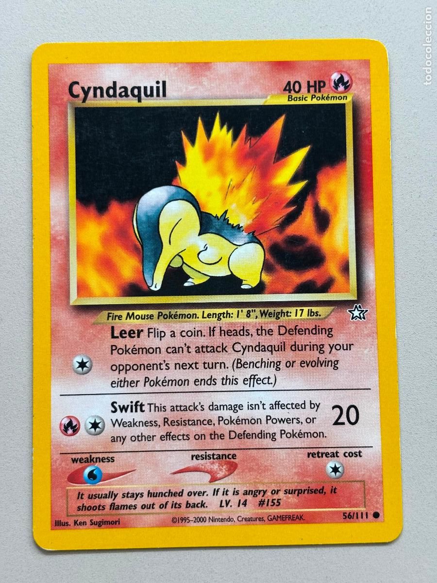 POKEMON TCG - CYNDAQUIL ( NEO GENESIS # 56 )