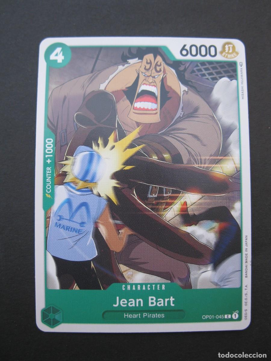 CARTA - ONE PIECE - TRADING CARD - JEAN BART - EN INGLÉS - BANDAI.