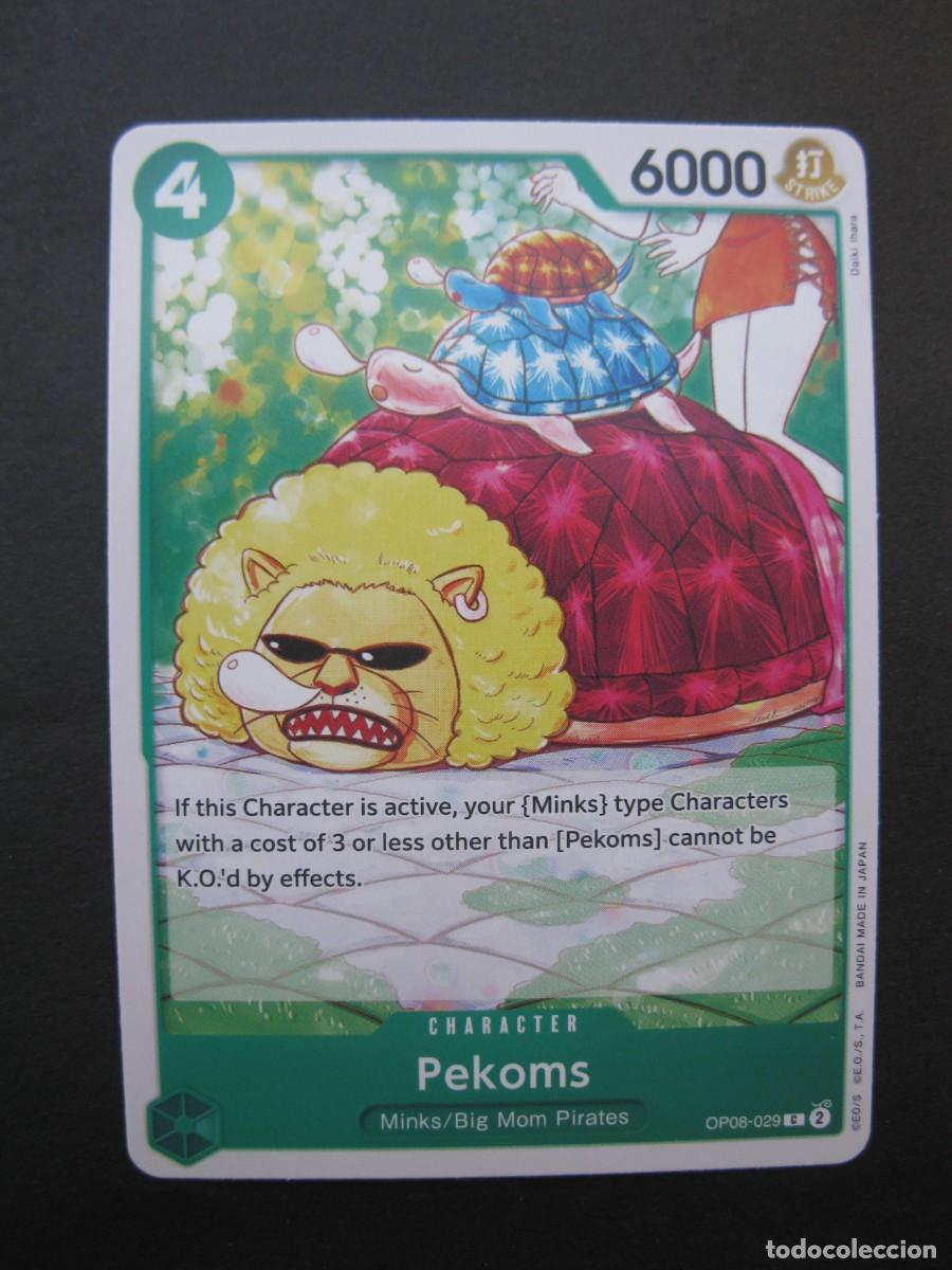CARTA - ONE PIECE - TRADING CARD - PEKOMS - EN INGLÉS - BANDAI.