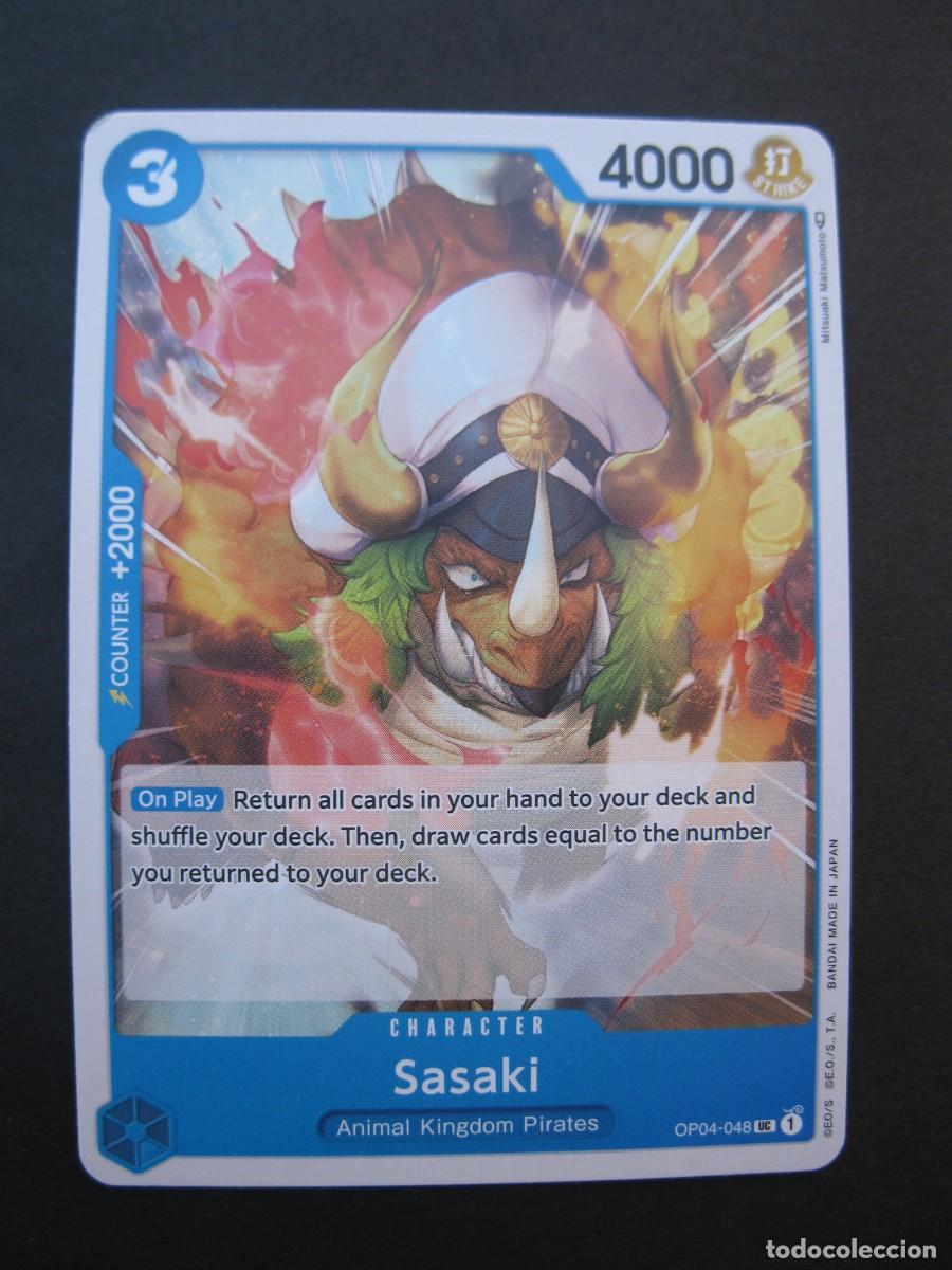 CARTA - ONE PIECE - TRADING CARD - SASAKI - EN INGLÉS - BANDAI.