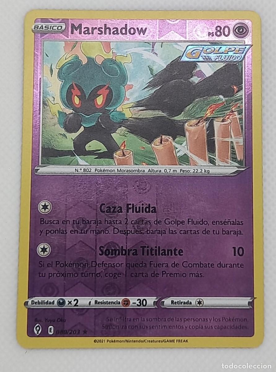 Carta Pokémon - Marshadow 080/203 Reverse Holo Golpe Fluido - Cielos Evolutivos - 2021