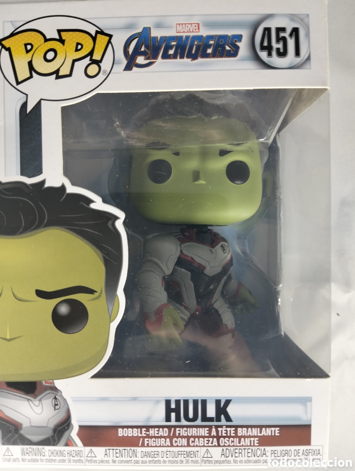 Funko Pop! de Marvel Avengers Endgame, específicamente el modelo de Hulk