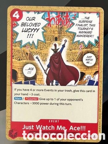 Carta One Piece just watch me ace