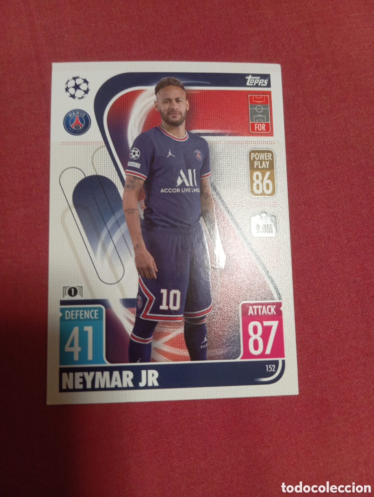 Neymar JR PSG n°152 / TOPPS MATCH ATTAX 2021/2022