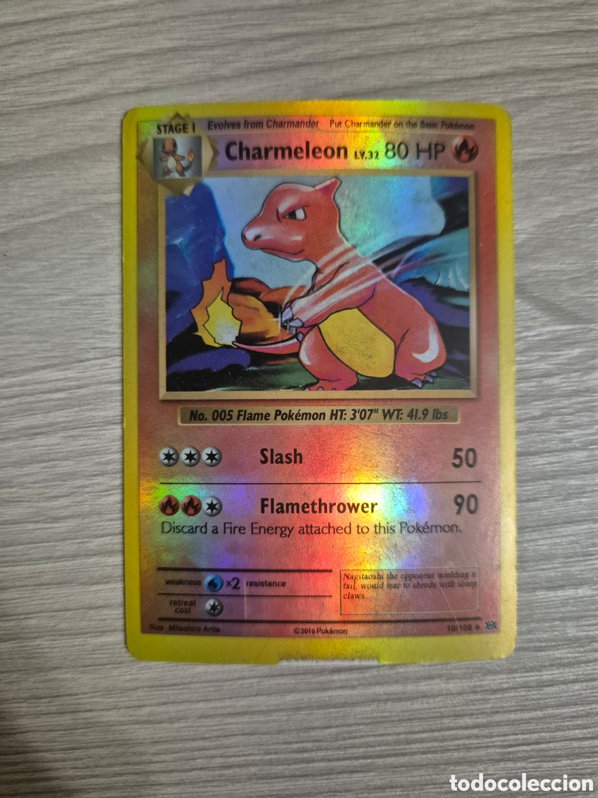 Carta Pokémon Charmeleon 10/108 Holo