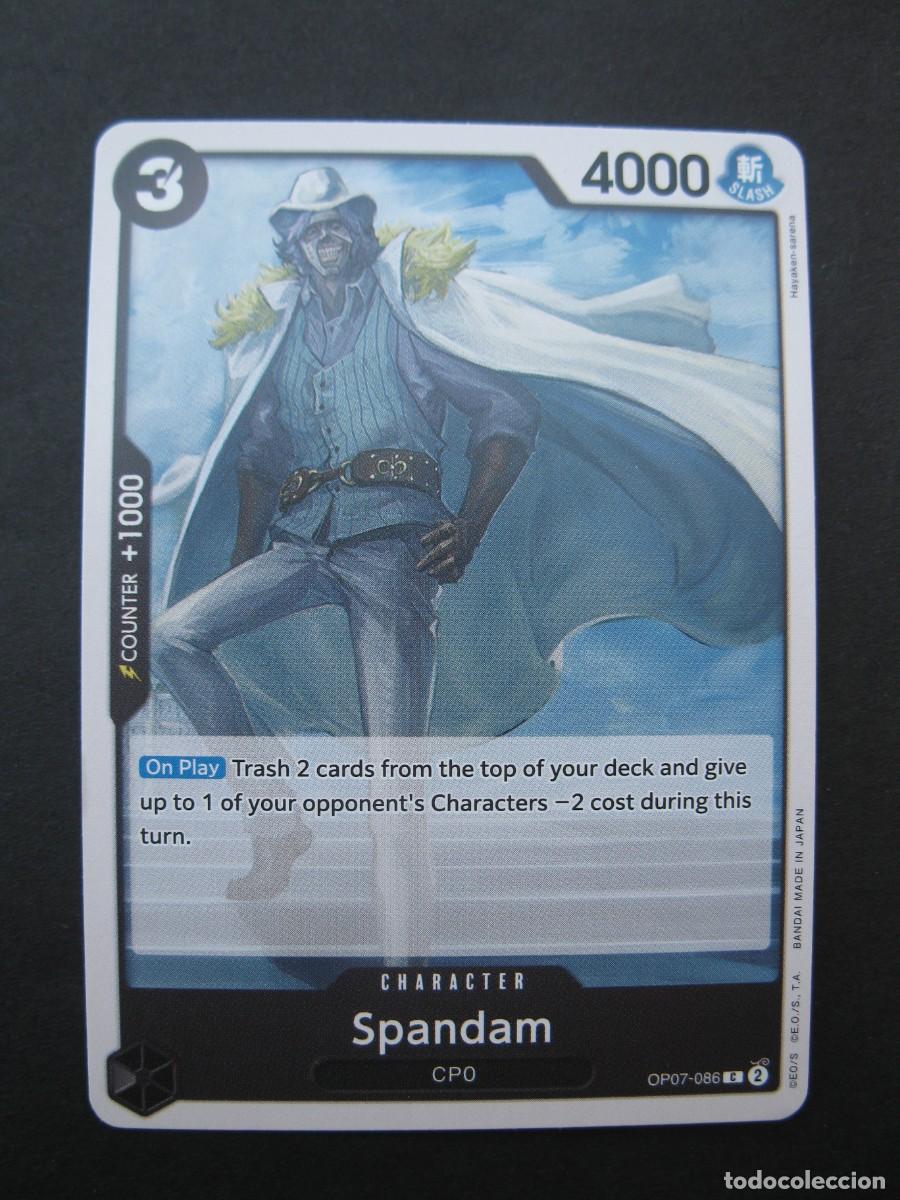 CARTA - ONE PIECE - TRADING CARD - SPANDAM - EN INGLÉS - BANDAI.