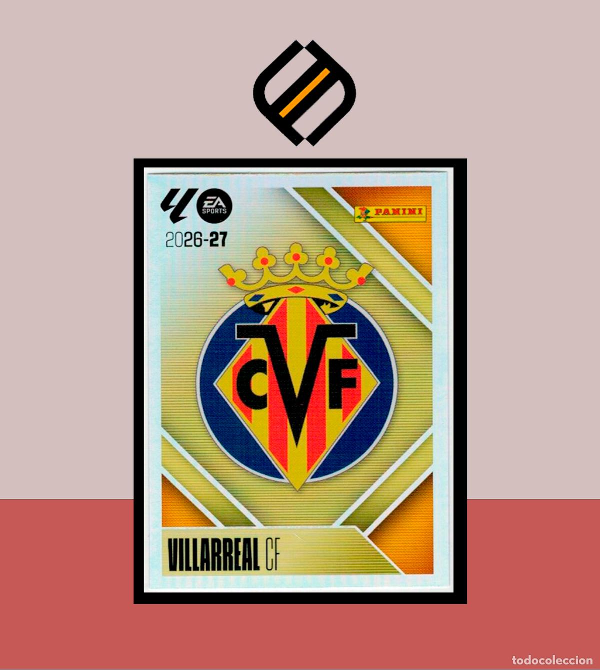 LIGA ESTE 2026 2027 26 27 PANINI VILLARREAL CF Nº 1 ESCUDO STICKER ALBÚM COLECCIÓN