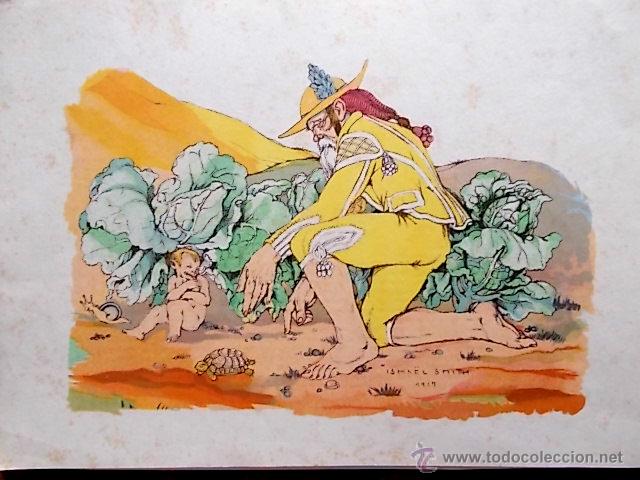 Dibujo Litografía de Ismael Smith sobre el cuento Cabeza de pato
