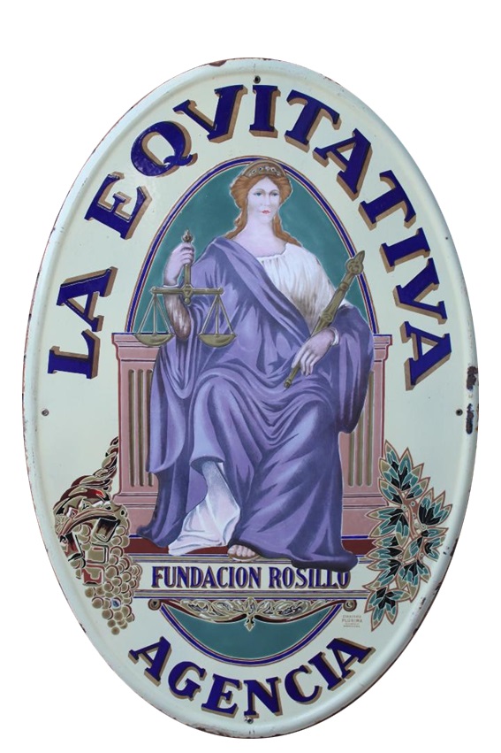 Chapa esmaltada La Equitativa