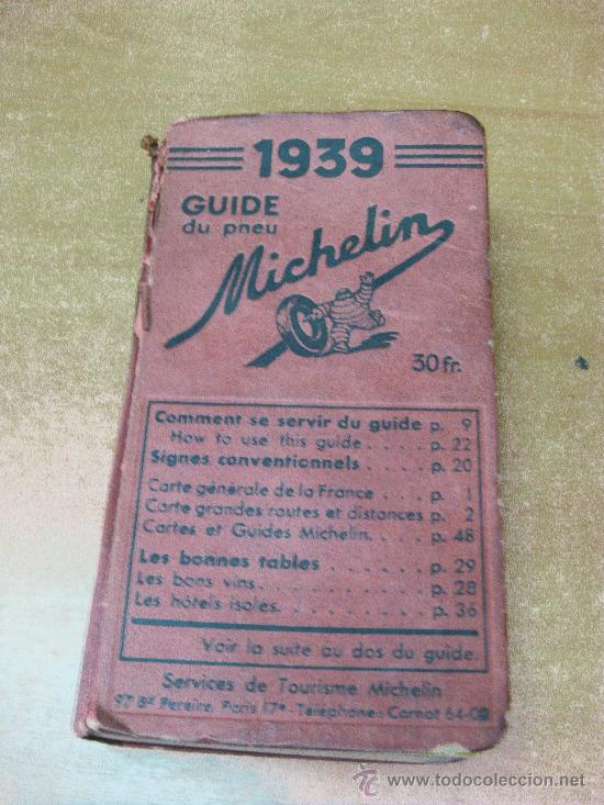 Guia Michelín Francia 1939