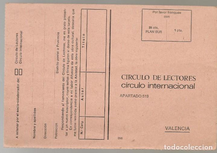 Postal del Círculo de Lectores
