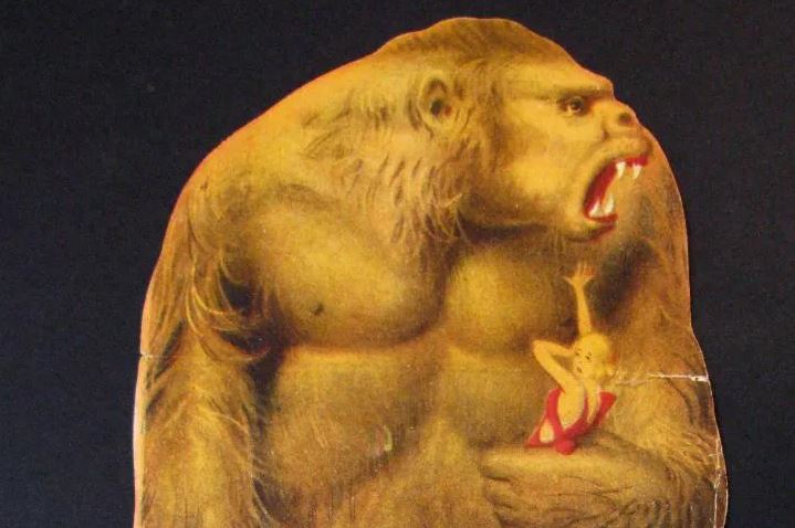 Folleto de mano troquelado de King Kong