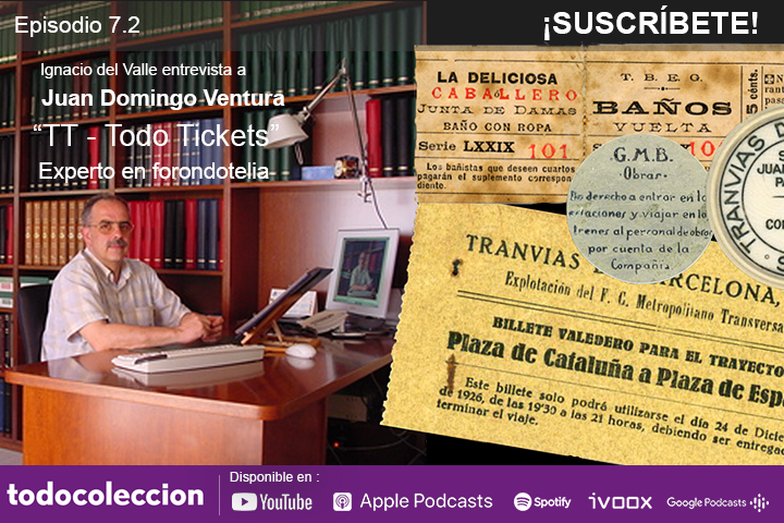Juan Domingo Ventura, coleccionista de billetes de transporte