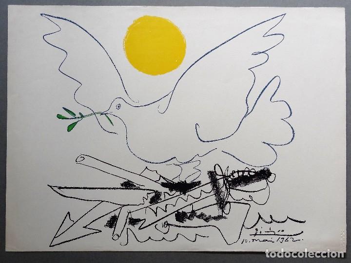 Litografía de Pablo Picasso, paloma