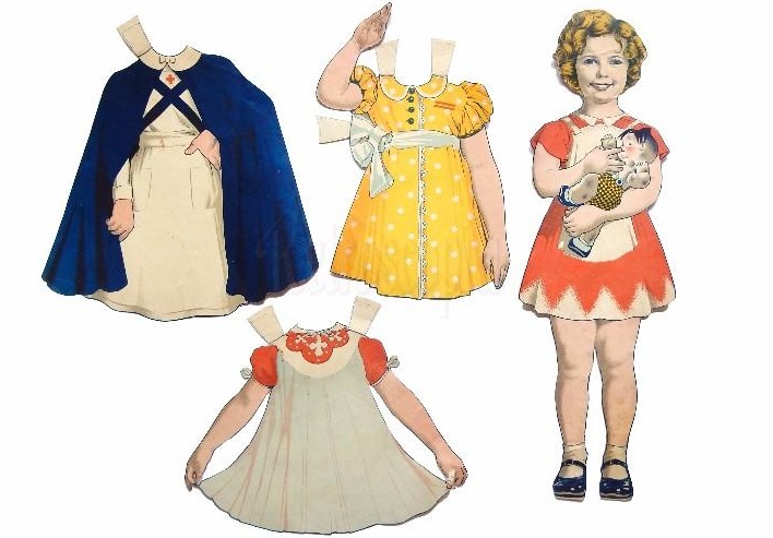 Recortable de la mu&ntilde;eca de Shirley Temple