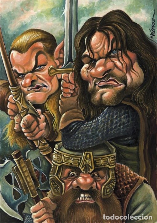 Caricatura de El señor de los anillos