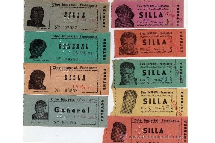 Entradas de cine antiguas