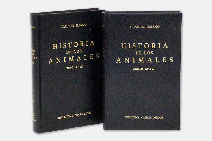 Historia de los animales de editorial Gredos
