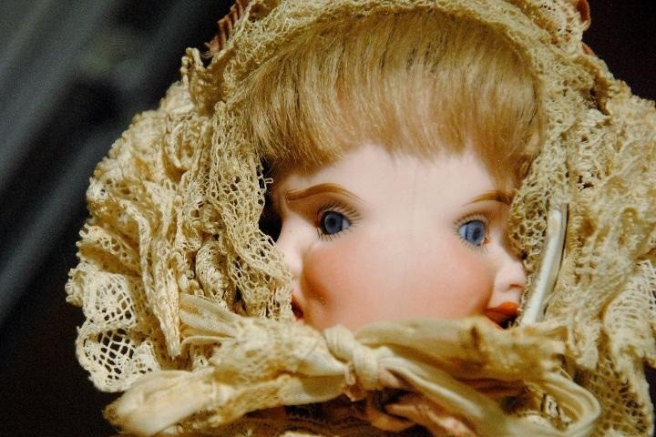 Muñeca antigua de 3 caras