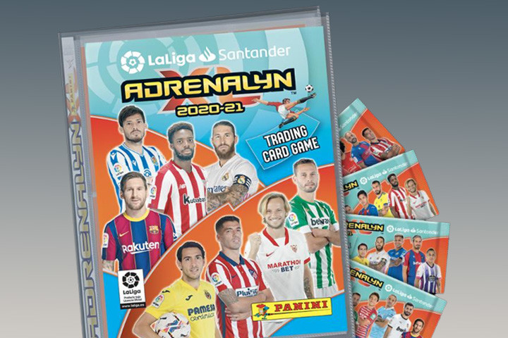 &Aacute;lbum de cromos de f&uacute;tbol Adrenalyn.