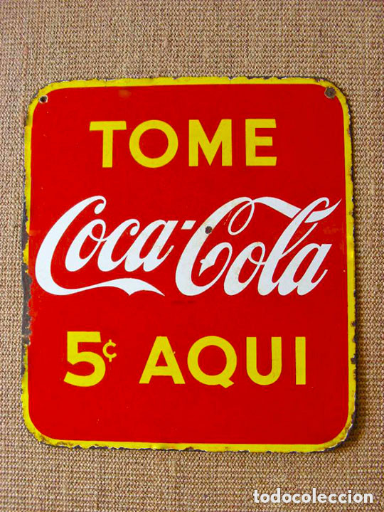 Chapa clásica de Coca-Cola.