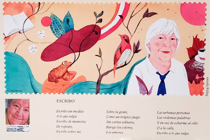 Sello conmemorativo de Gloria Fuertes