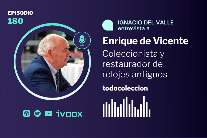 Enrique de Vicente, coleccionista y restaurador de relojes antiguos