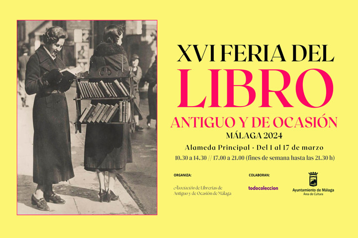 Feria del libro antiguo y de ocasi&oacute;n de M&aacute;laga 2024