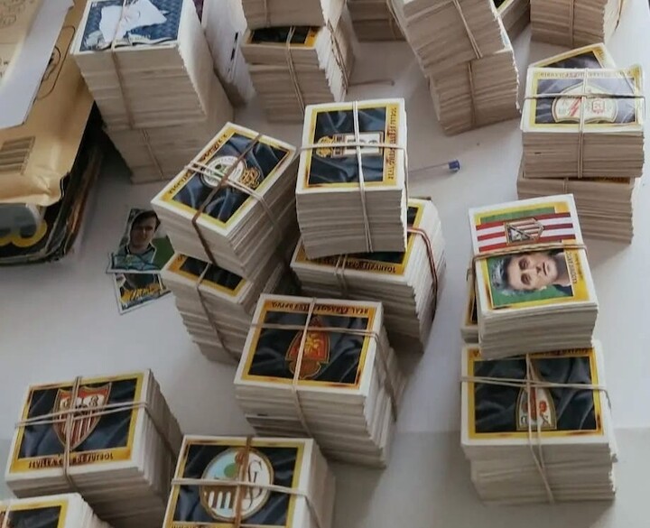 Tacos de cromos de futbol de coleccion