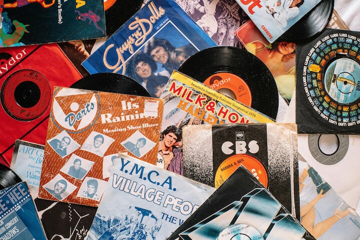 Coleccin de discos de vinilo