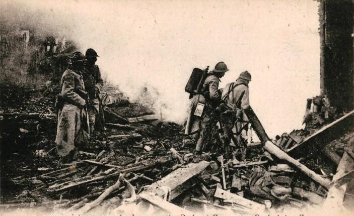 Postal batalla del Somme I Guerra Mundial